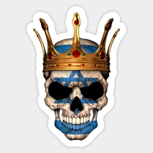 Israeli Flag Skull with Crown Sticker